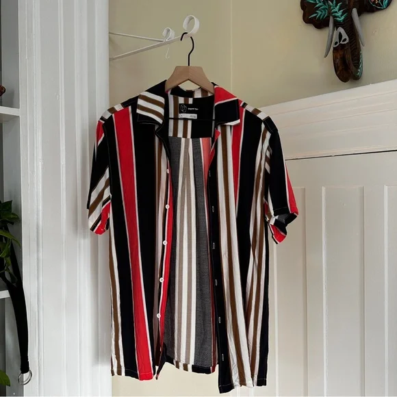 Original Use Striped Button Down Shirt - Picture 1 of 6